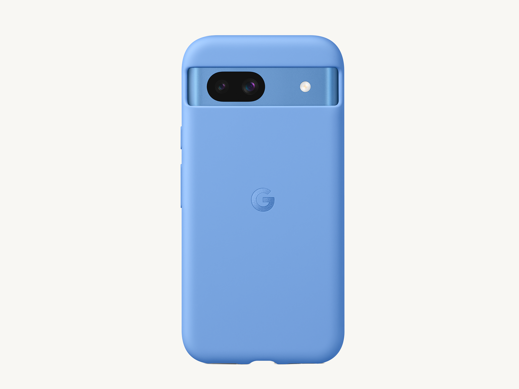 The new Pixel 8a wrapped in the bay blue case