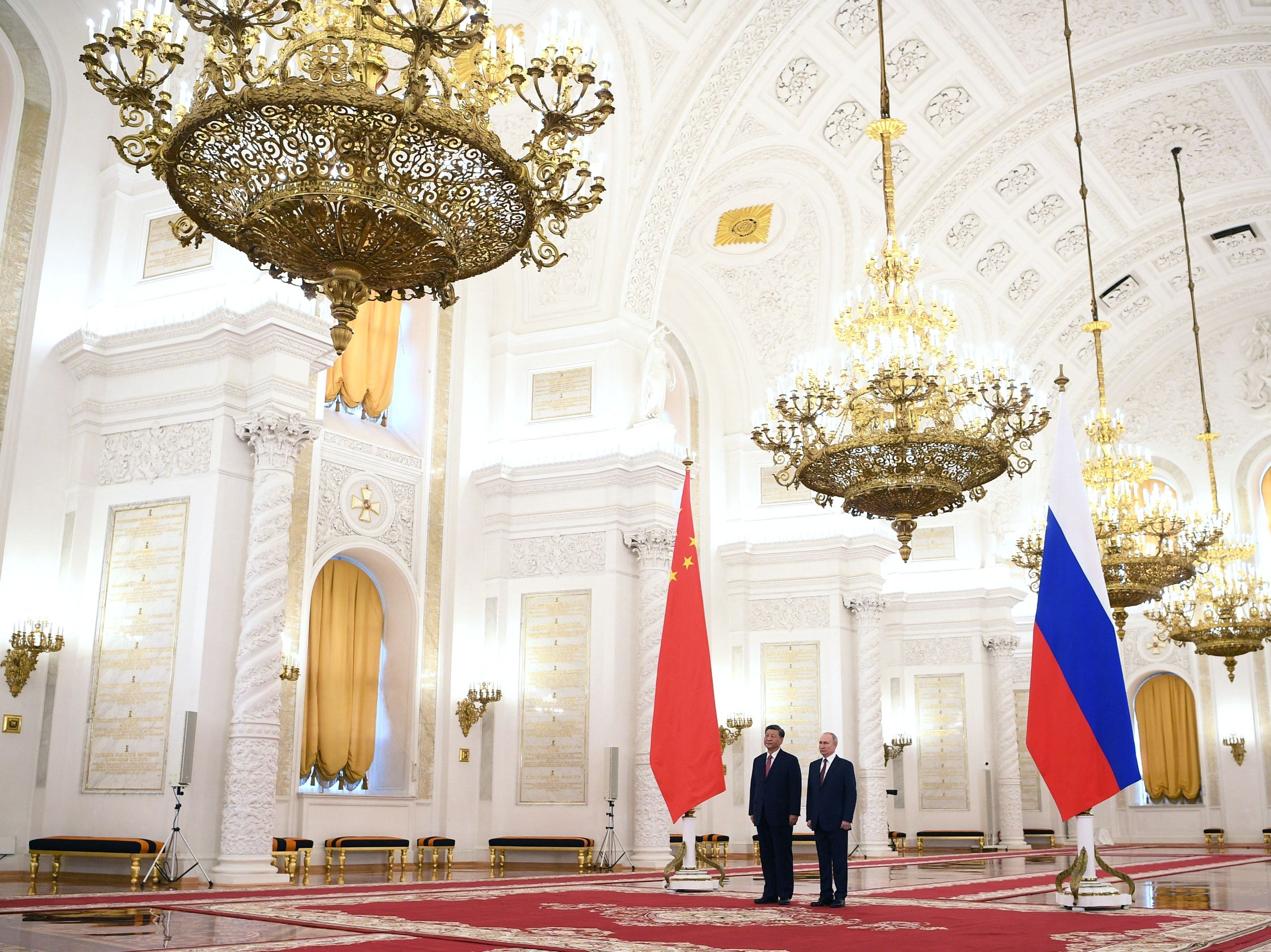 Vladimir Putin meets Xi Jinping at the Kremlin in Moscow in 2013