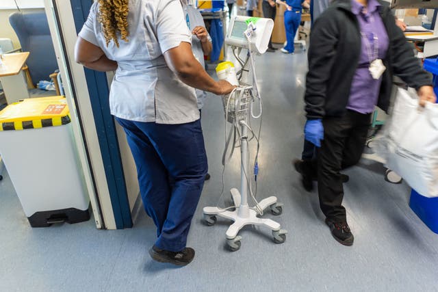 A general view of staff on a NHS hospital ward (Jeff Moore/PA)