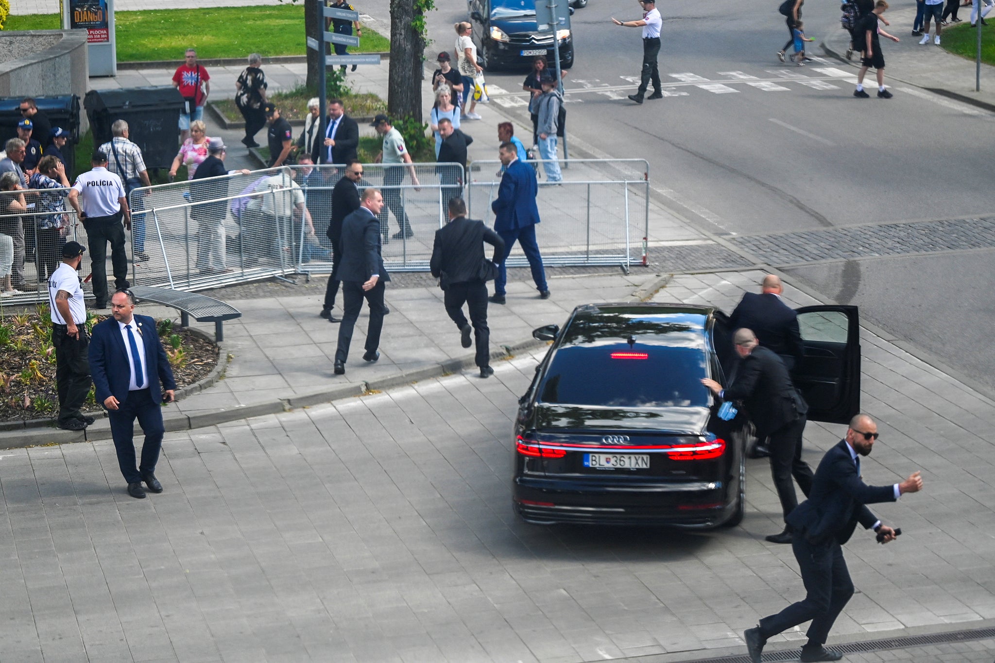 Robert Fico’s security team bundled him into a car after he was shot