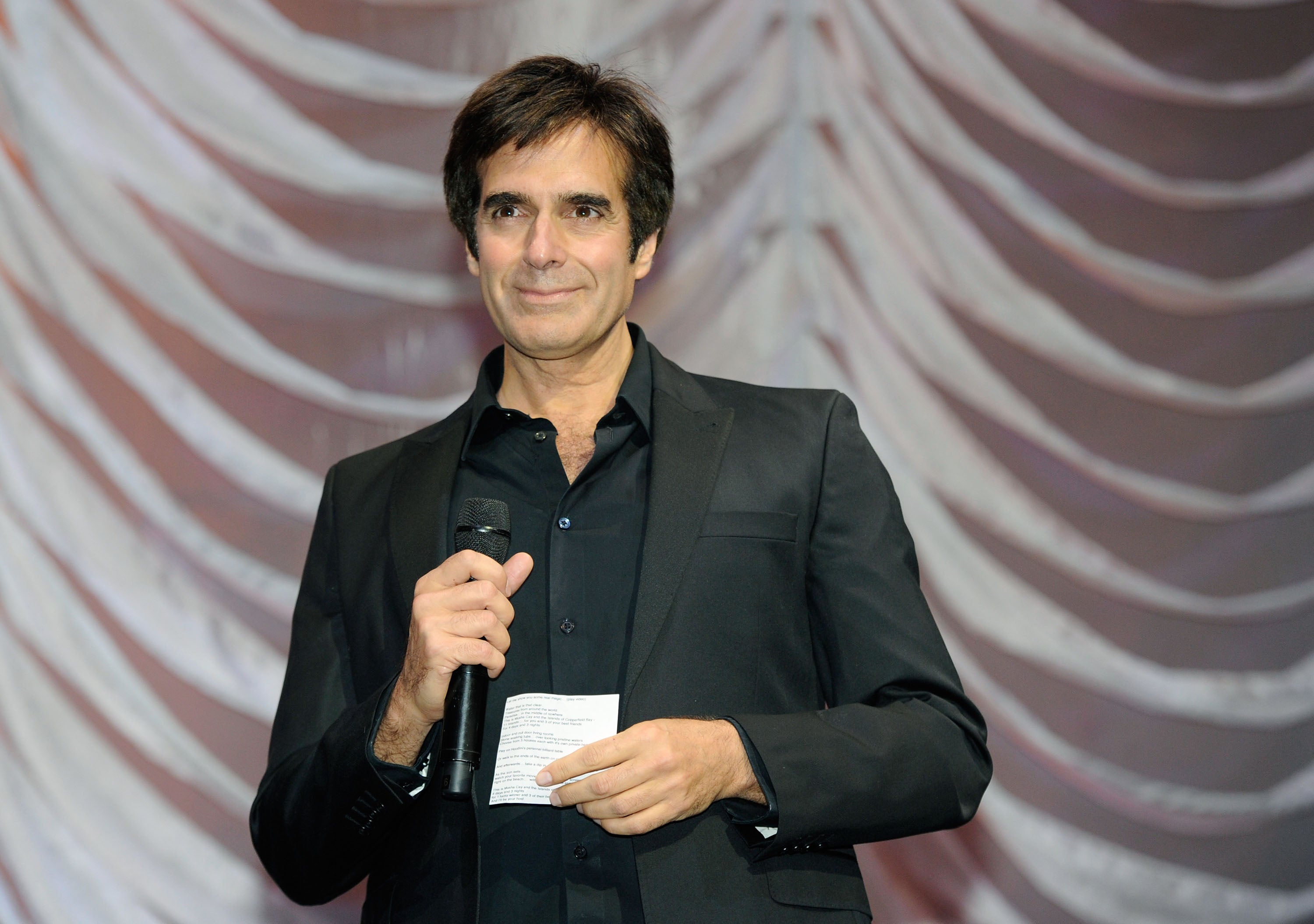 David Copperfield at the Keep Memory Alive foundation's "Power of Love Gala" celebrating Muhammad Ali's 70th birthday at the MGM Grand Garden Arena February 18, 2012 in Las Vegas, Nevada