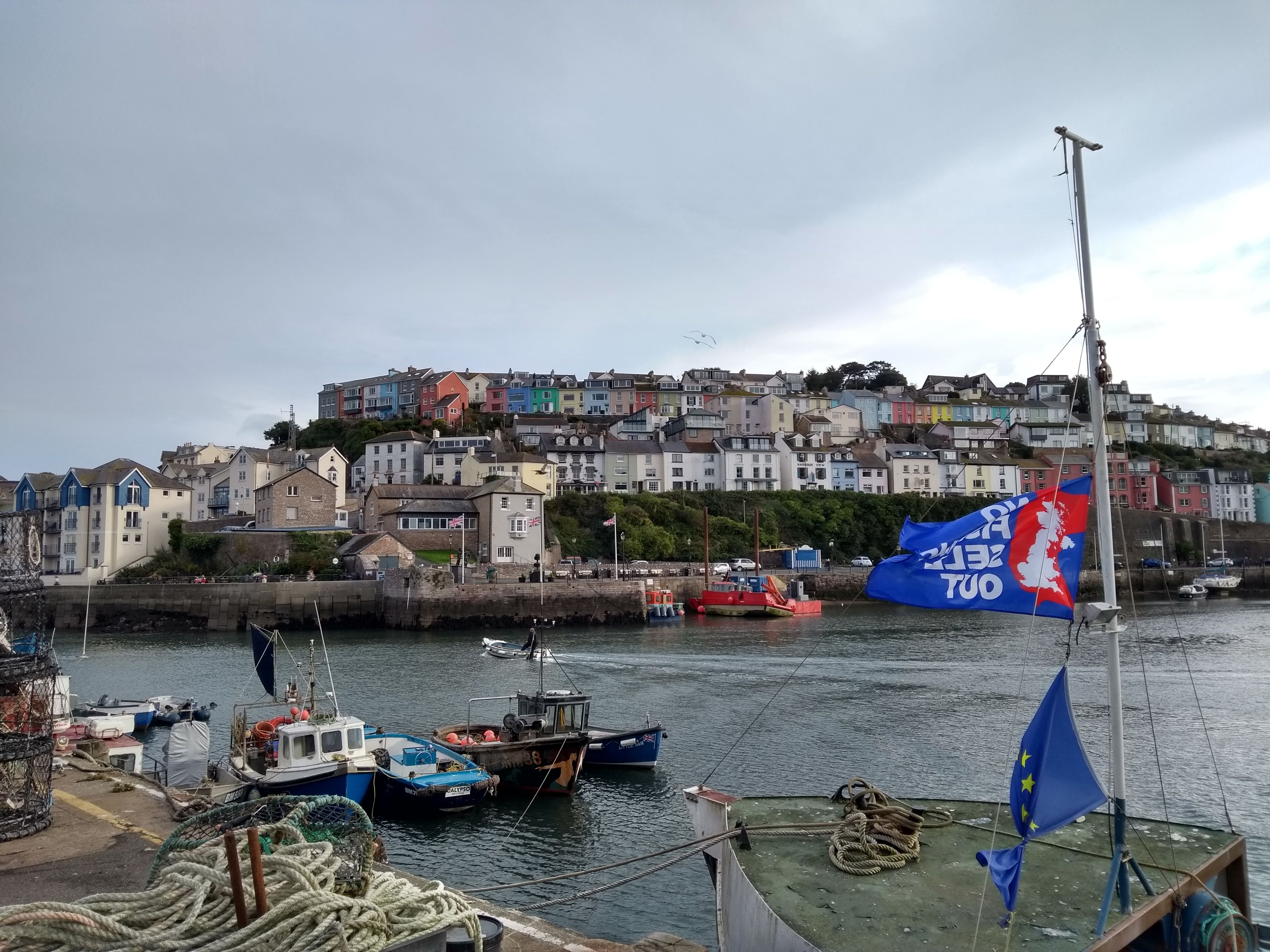Around 17,000 people live in Brixham which is a busy fishing port and a popular holiday spot