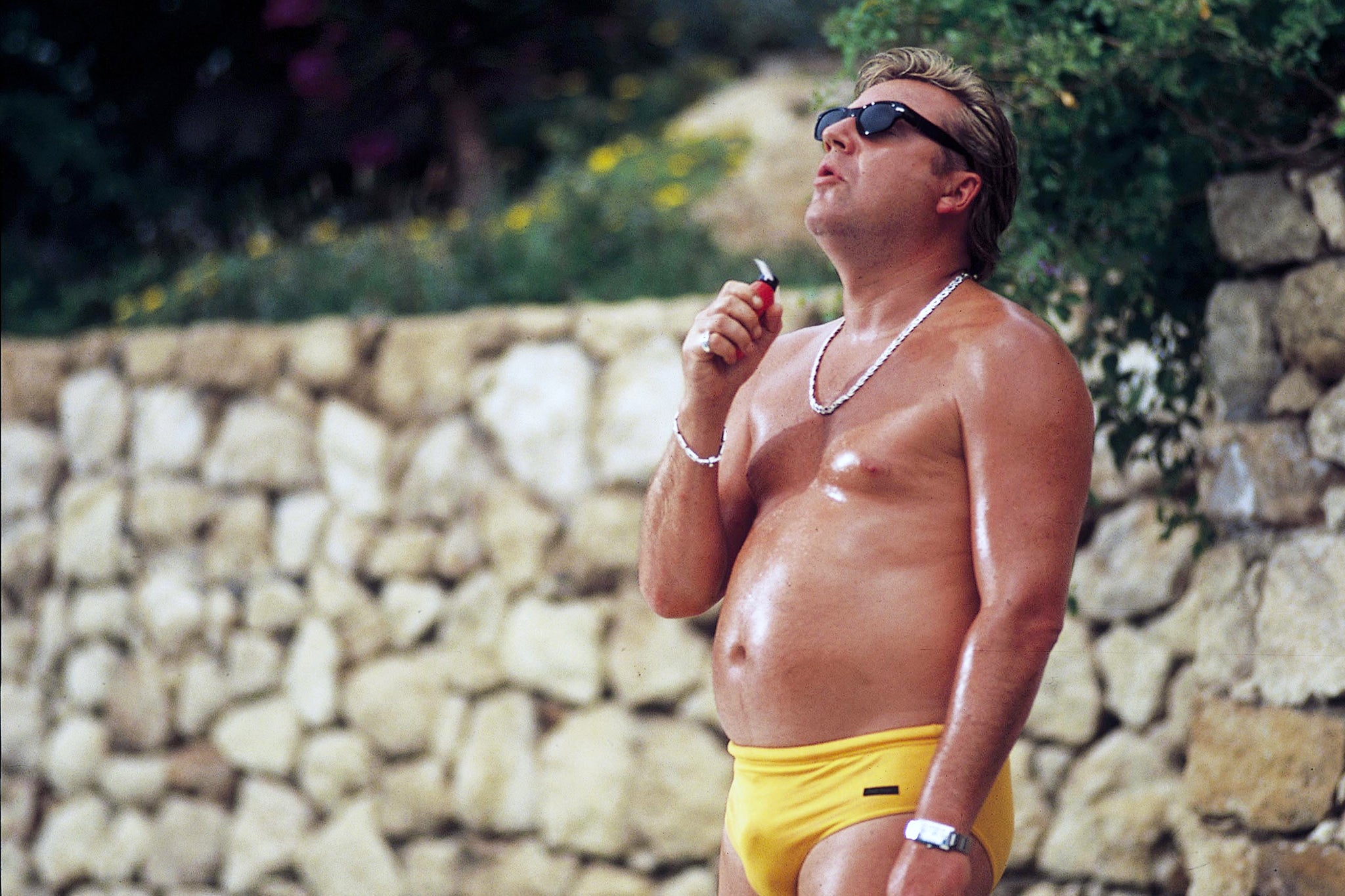 Budgie smuggled: Ray Winstone embraces the sun in the British crime classic ‘Sexy Beast’