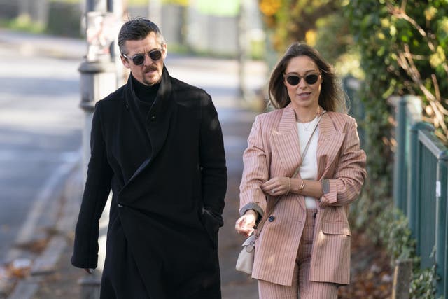 Joey and Georgia Barton arriving at Wimbledon Magistrates Court in October 2022, when the case against him was paused (Kirsty O’Connor/PA)