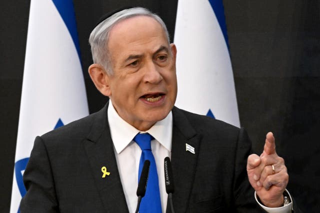 <p>Israeli Prime Minister Benjamin Netanyahu </p>