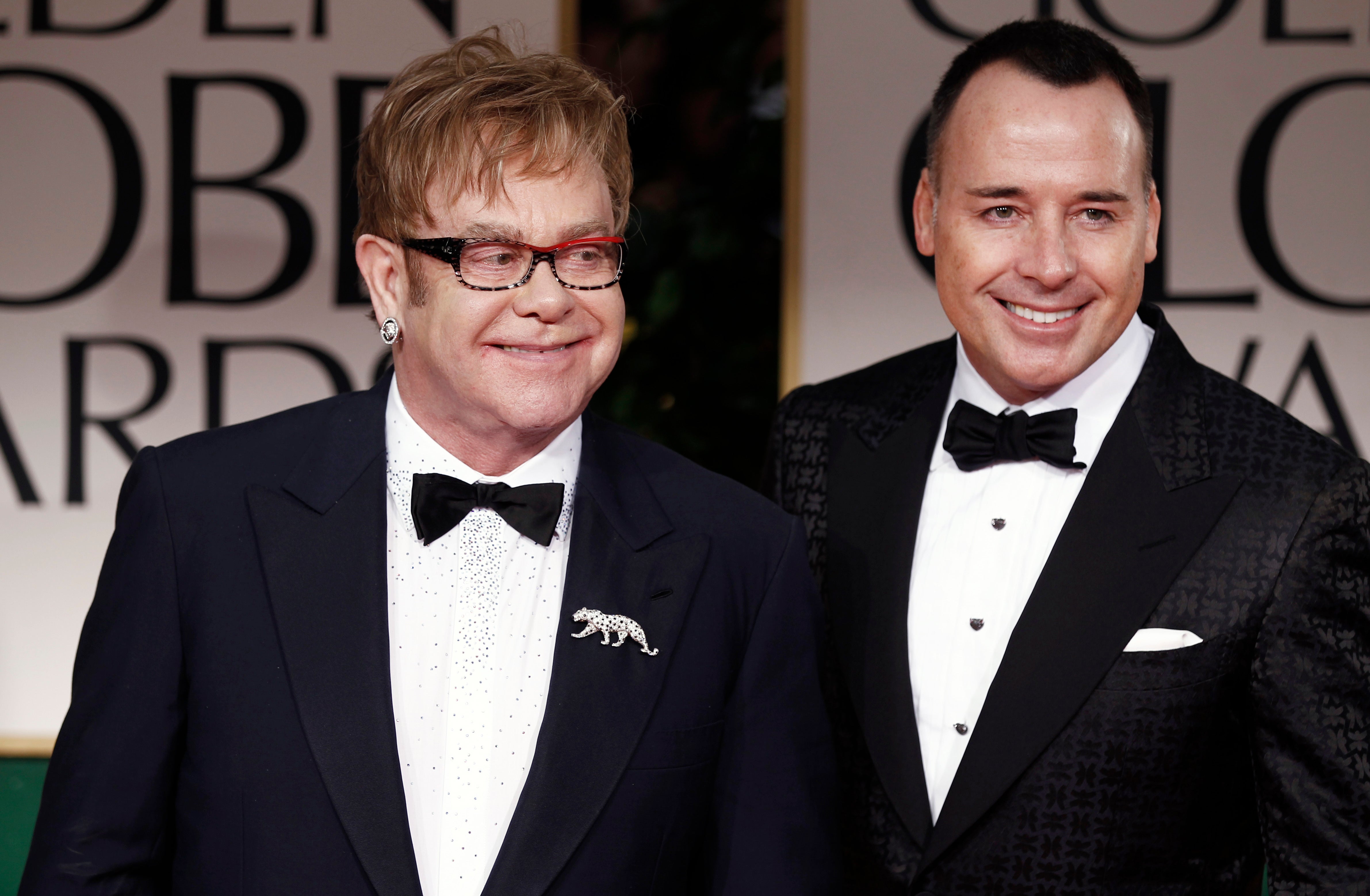 Kevin Spacey spoke of the support Elton John and his husband David Furnish (pictured) offered as he faces trials on allegations of sexual assault.