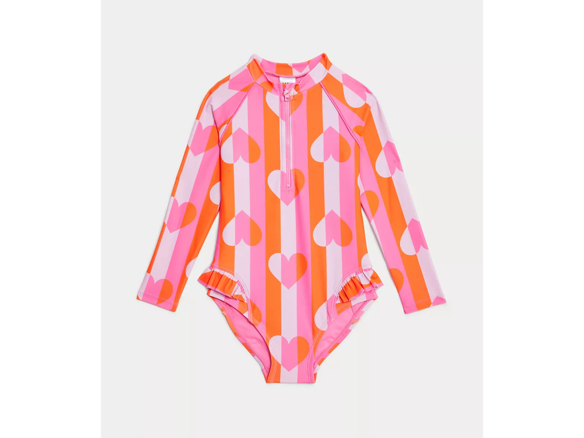 Marks and Spencer printed frill long-sleeve swimsuit