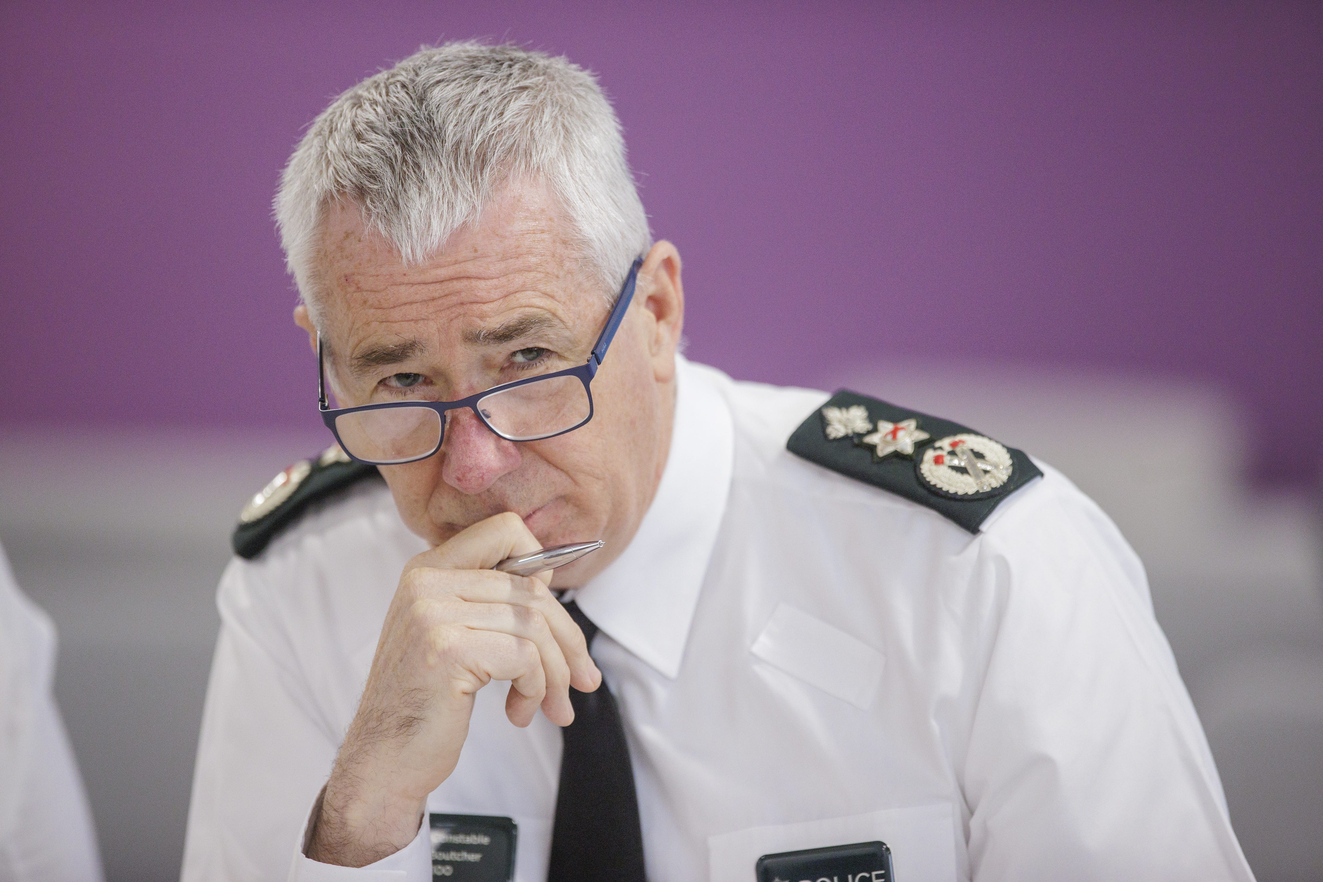 PSNI Chief Constable Jon Boutcher met with the leadership of the Policing Board on Wednesday (Liam McBurney/PA)