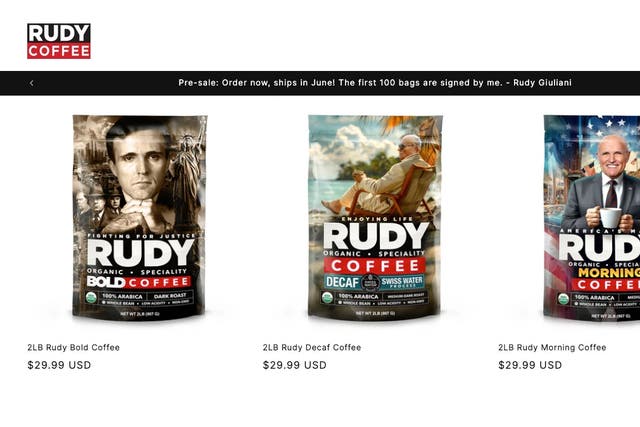 <p>Rudy Giuliani launches new bizarre coffee venture amid bankruptcy proceedings </p>