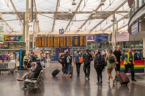 <p>The proposed route would connect Manchester Piccadilly, pictured, and Liverpool Lime Street</p>