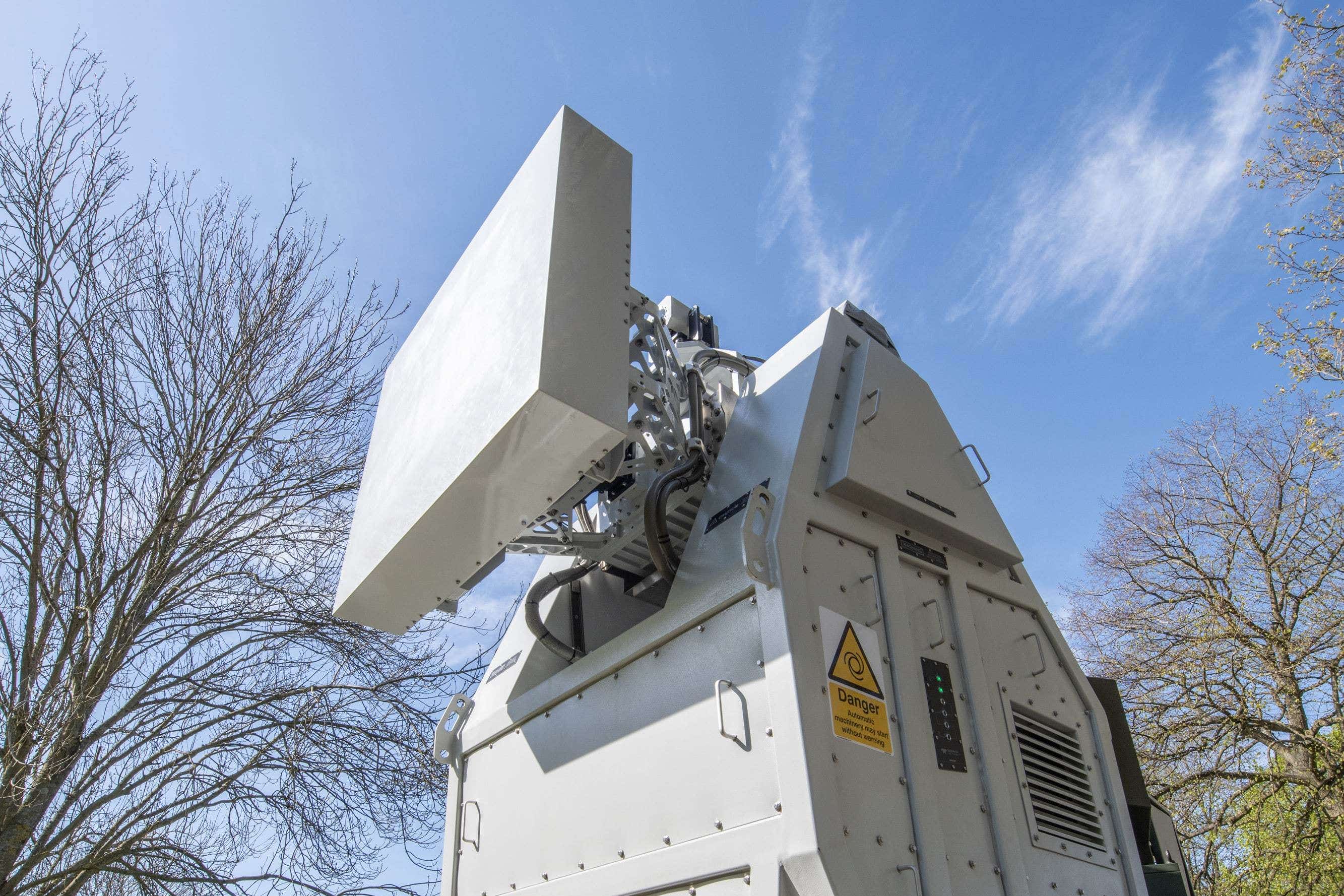 The Radio Frequency Directed Energy Weapon (RFDEW) that beams radio waves to disrupt or damage the critical electronic components of vehicles and drones used by enemy combatants (MoD Crown Copyright/PA)