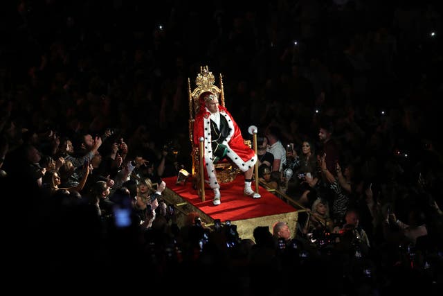Tyson Fury is known for his theatrical ring entrances (Bradley Collyer/PA)