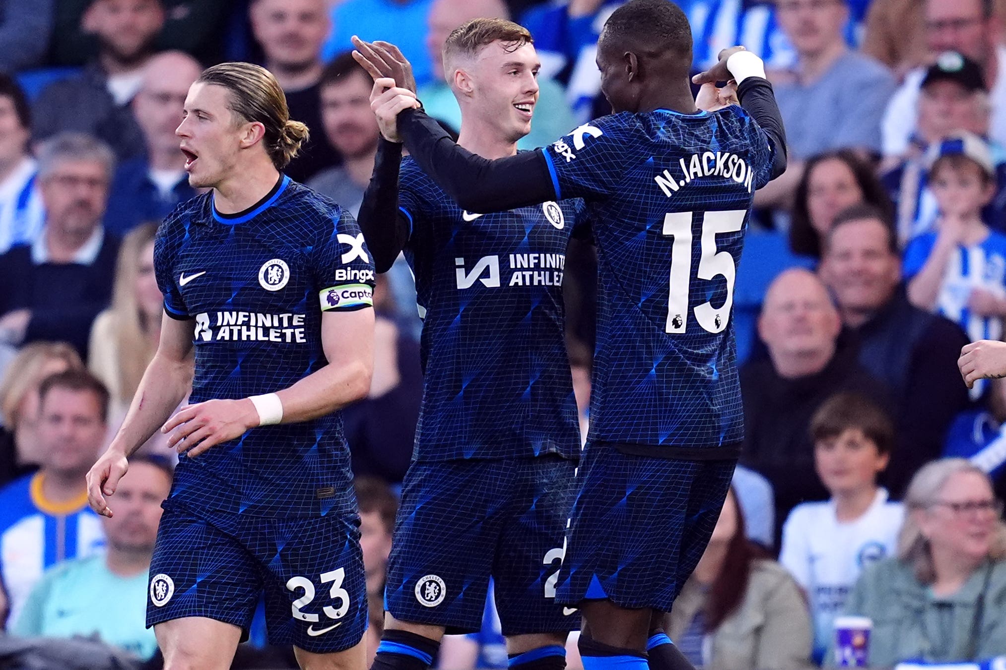 Cole Palmer set Chelsea on course for success at the Amex Stadium (Adam Davy/PA)