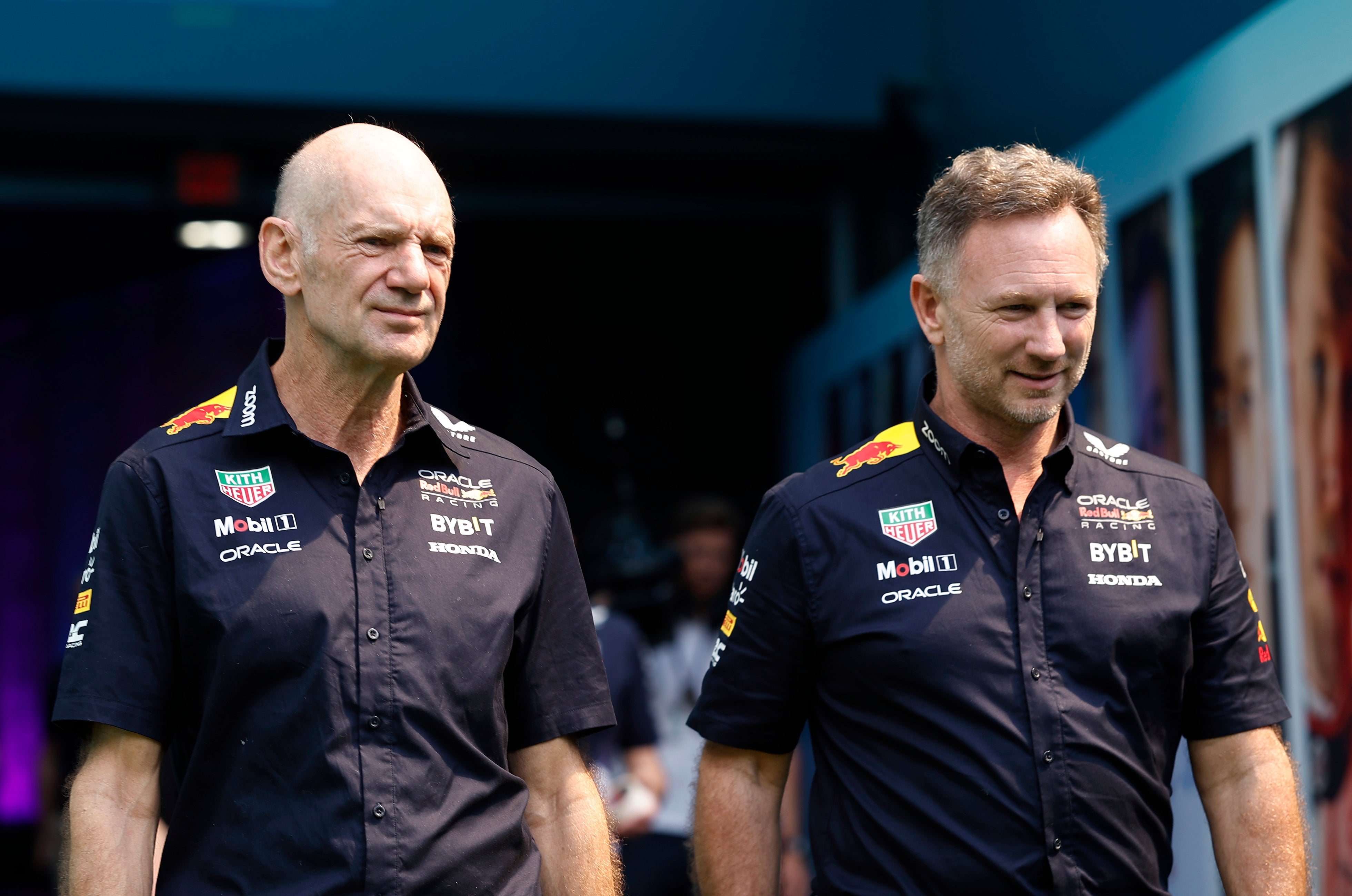 Adrian Newey will leave Horner’s Red Bull team at the start of 2025