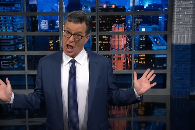 <p>Stephen Colbert pretending to be Donald Trump if his microphone gets cut off in the upcoming debates</p>