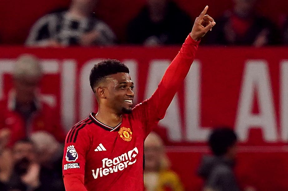 Amad Diallo struck for Manchester United on Wednesday (Martin Rickett/PA)