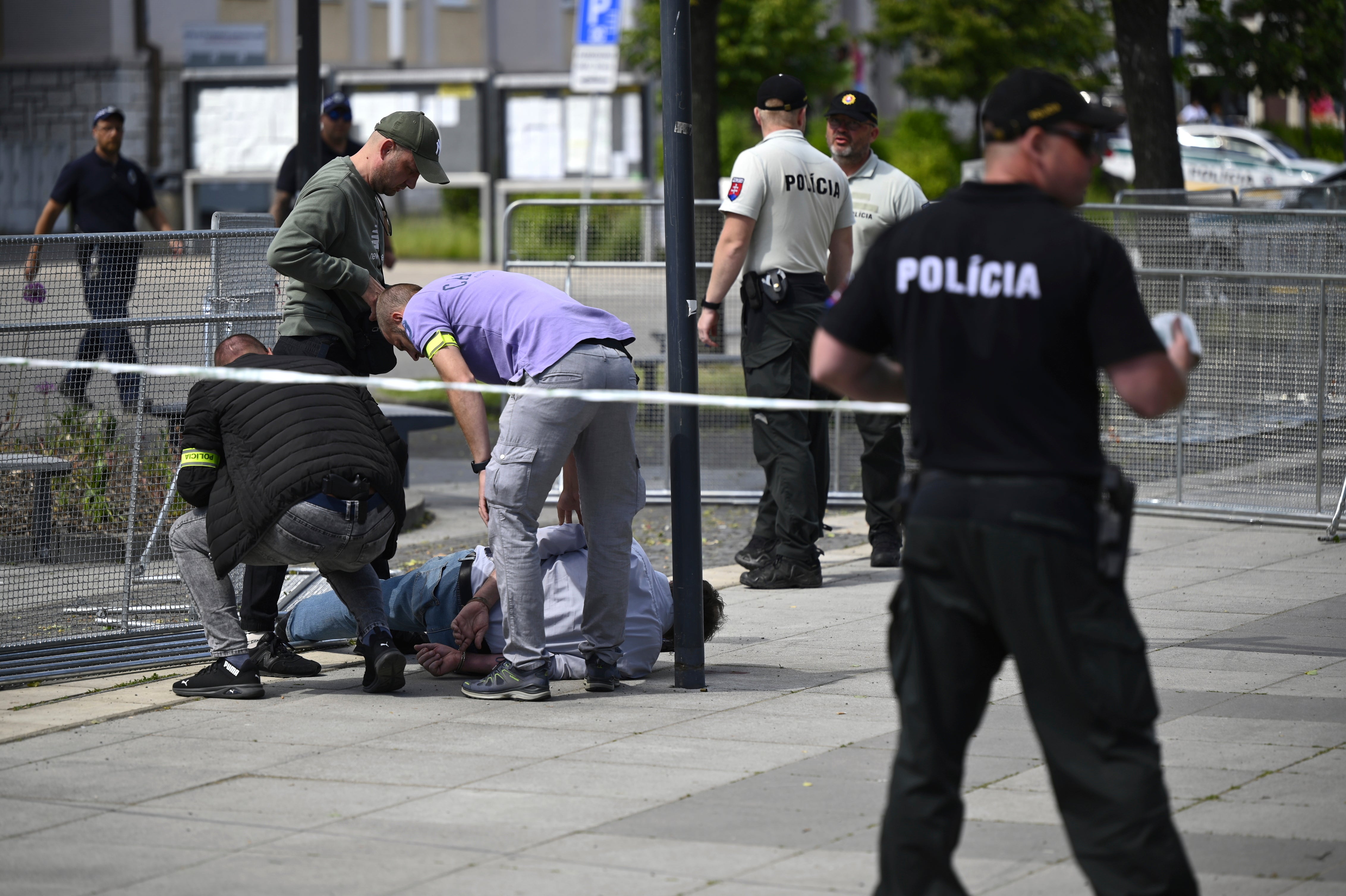 Police arrest a man after Slovak Prime Minister Robert Fico was shot and injured