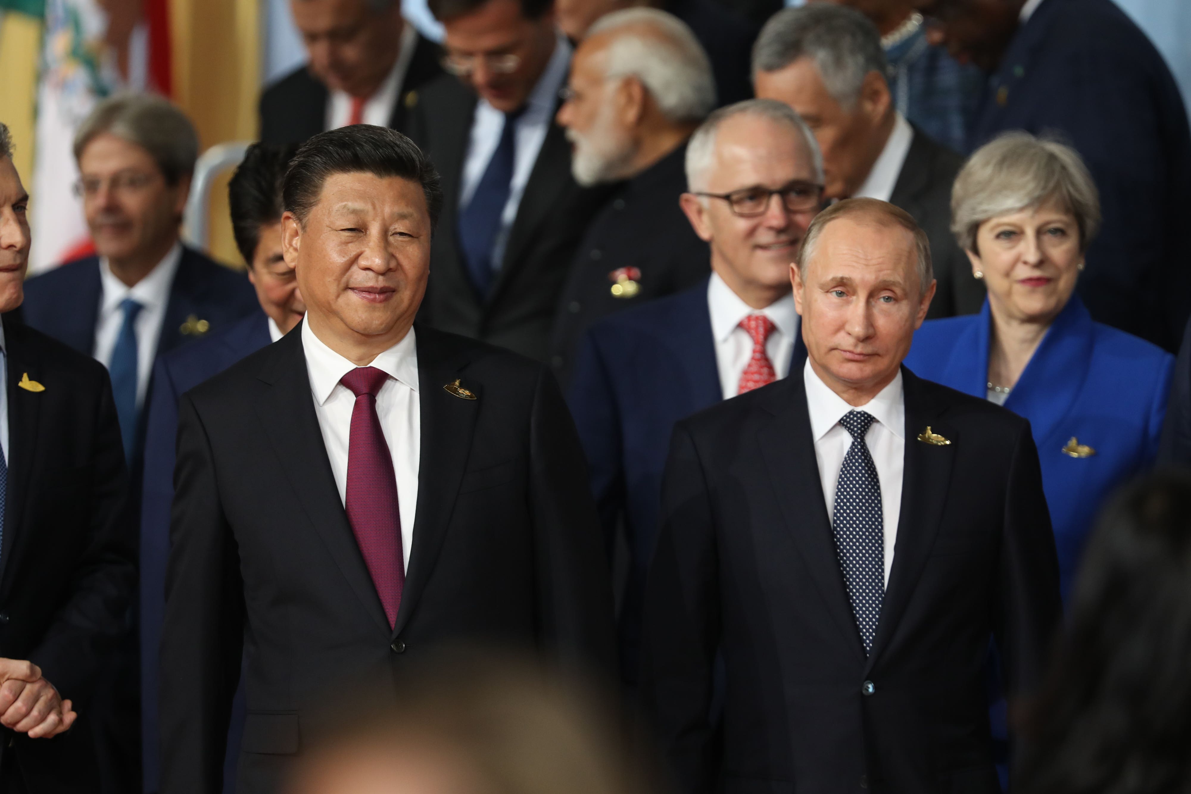 Russian President Vladimir Putin and Chinese President Xi Jinping have held talks in Mr Putin’s first international visit since the Russian elections (Matt Cardy/PA)