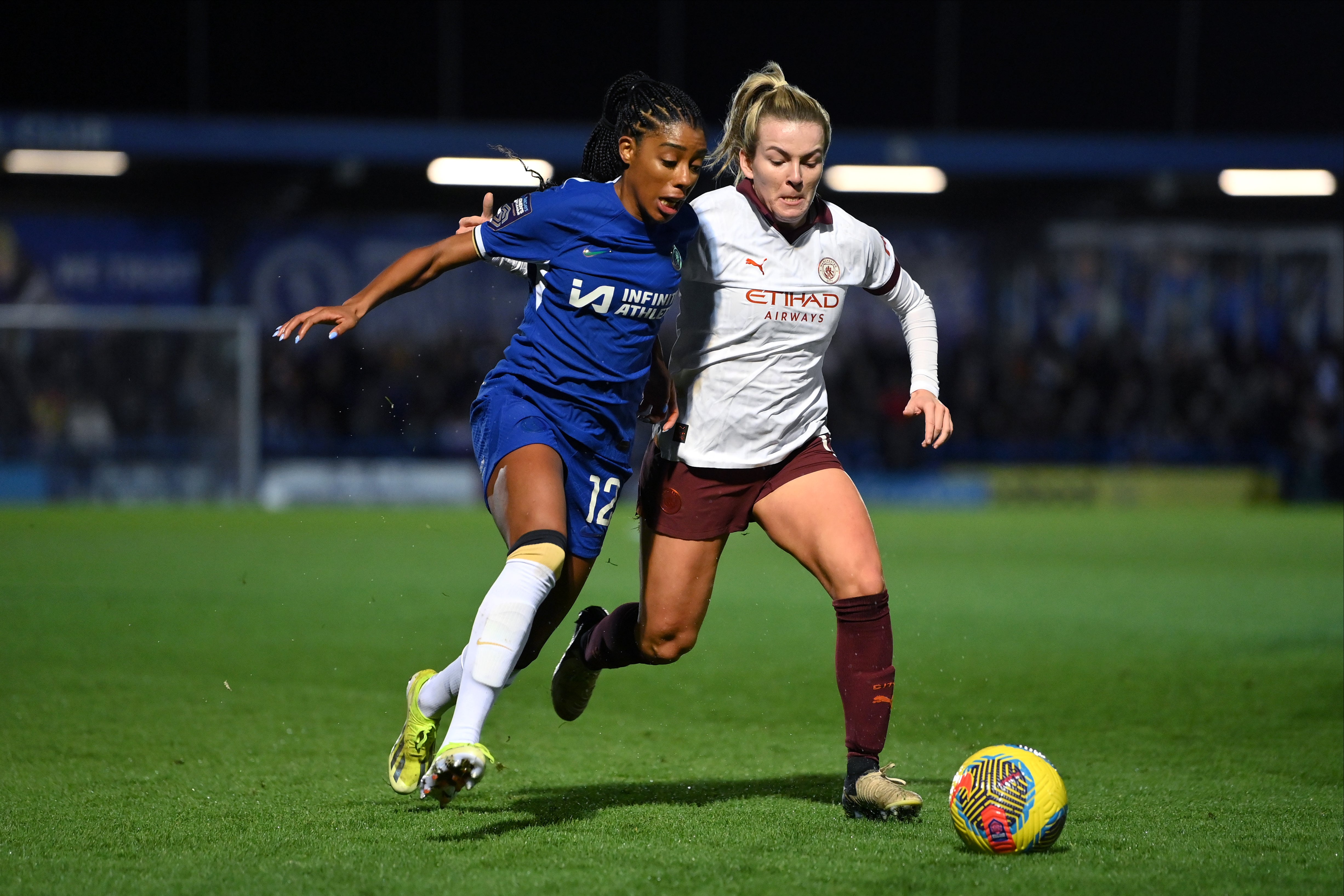 Chelsea and Manchester City are vying for the WSL title