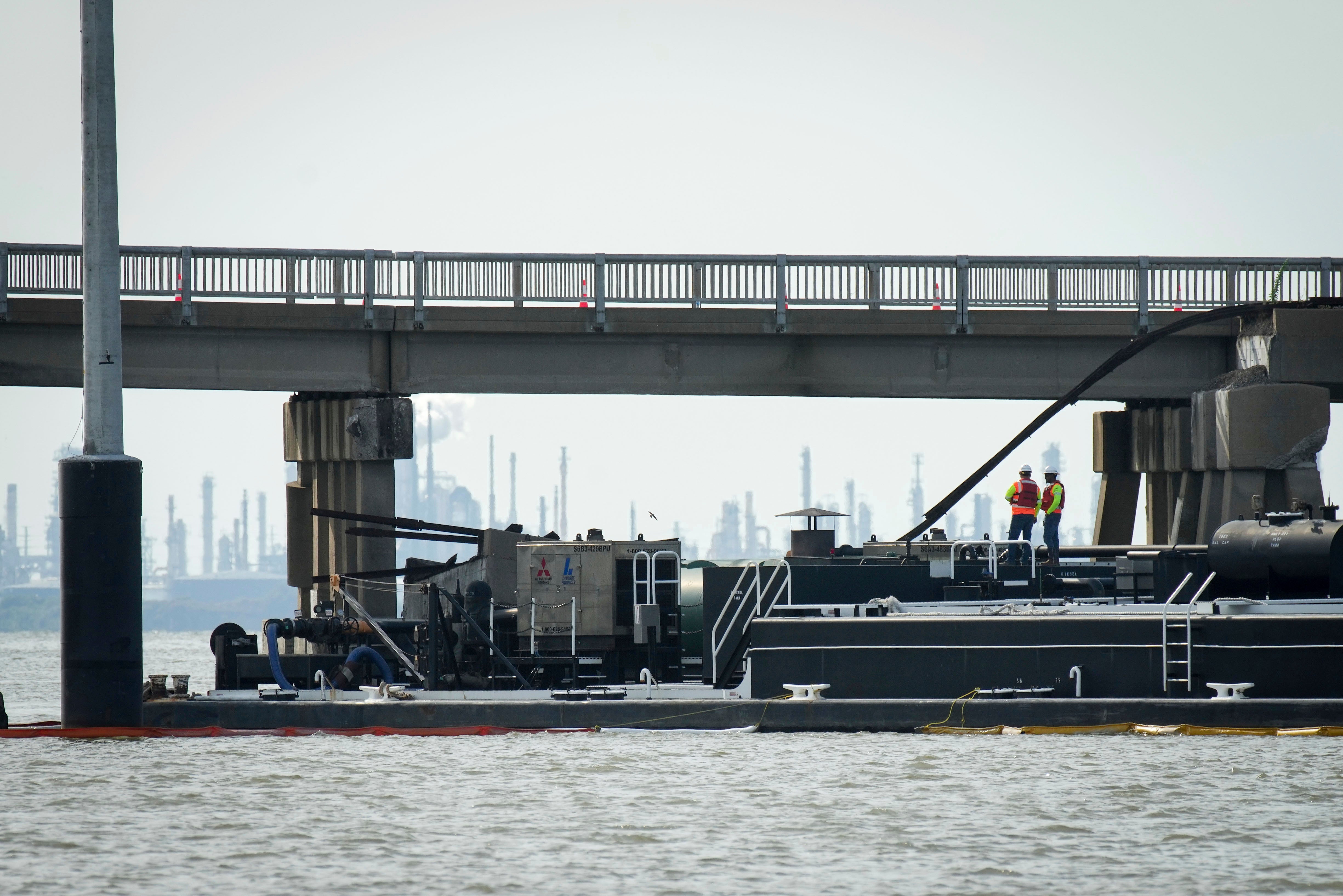 Barge Hits Bridge Texas