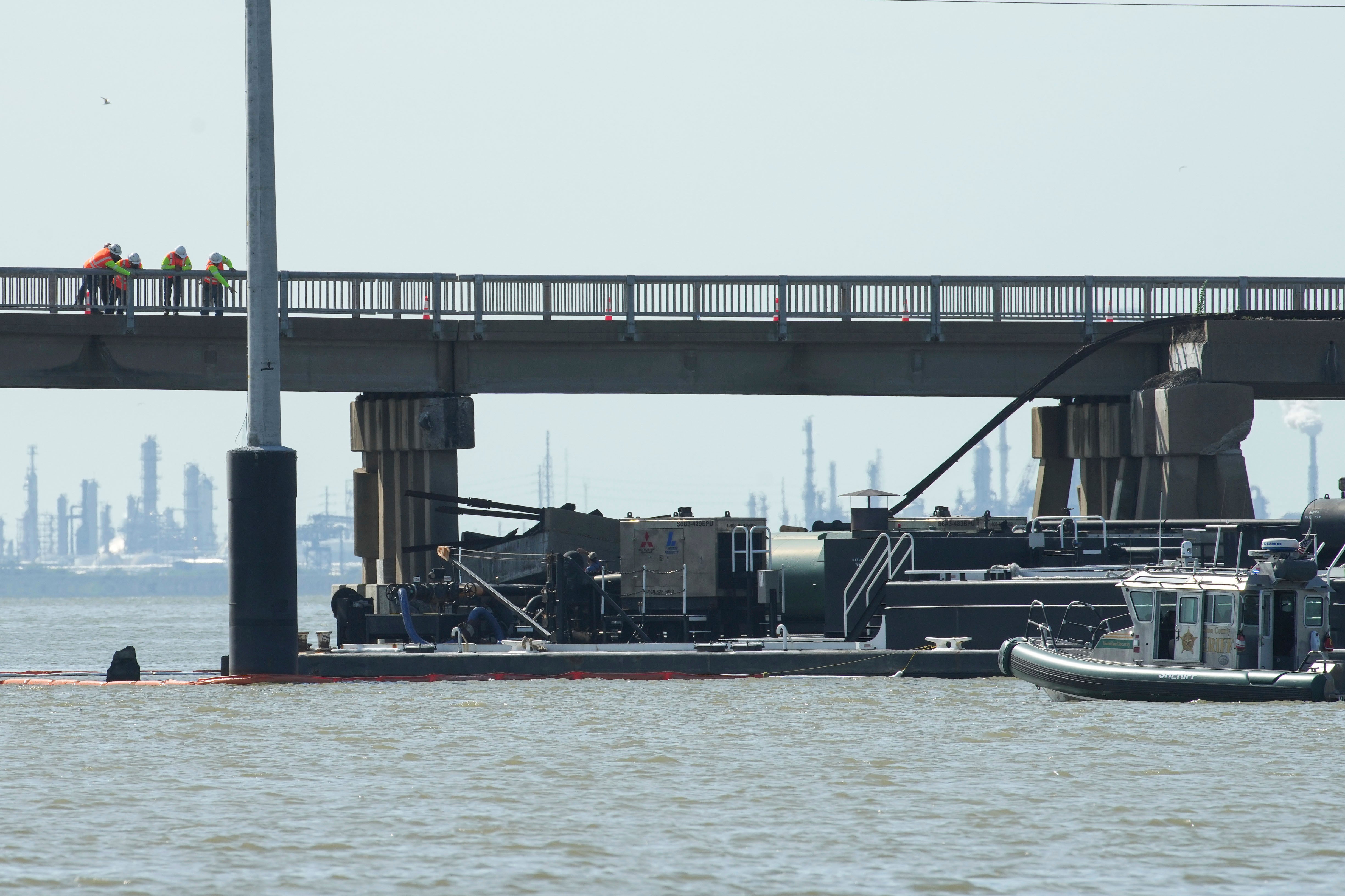 Barge Hits Bridge Texas