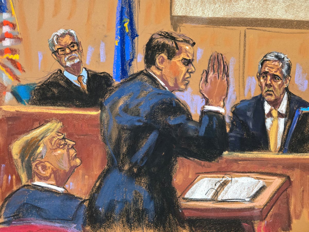 Trump trial live updates: Trump attorney questions Michael Cohen’s credibility