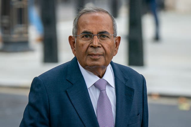 Gopi Hinduja and his family, which is behind the Indian conglomerate Hinduja Group, have been named as Britain’s richest once again (PA)