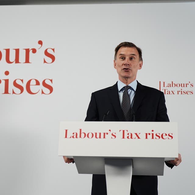 <p>Chancellor of the Exchequer Jeremy Hunt insisted Labour’s tax plans would be ‘damaging for every family in the country’ </p>