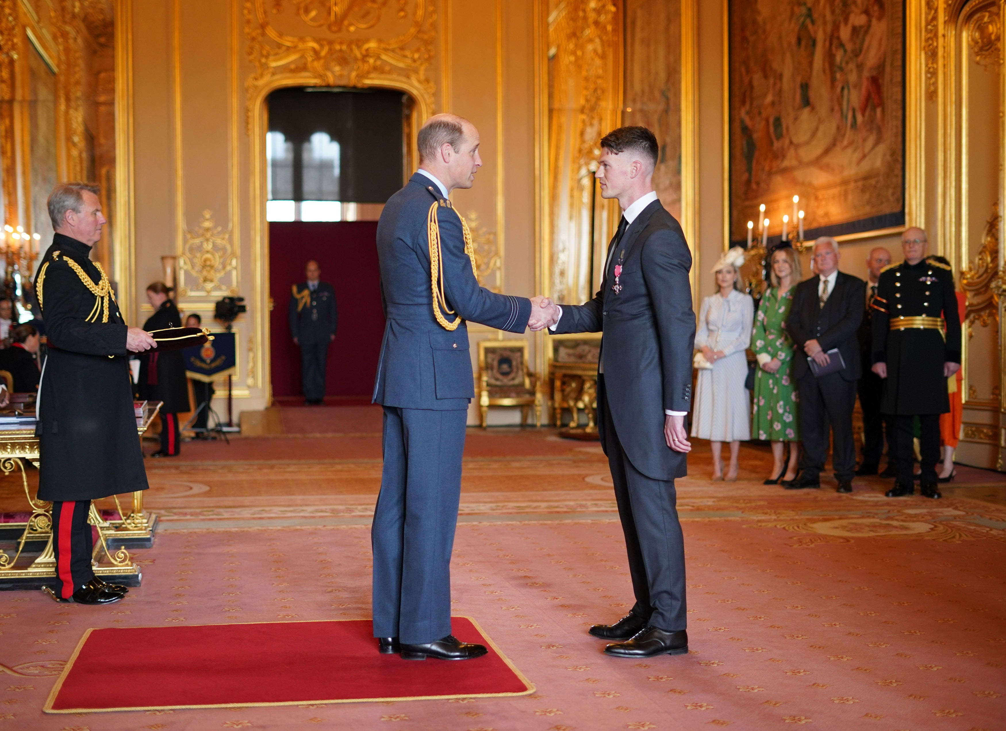 Ben Francis was made a Member of the Order of the British Empire by the Prince of Wales at Windsor Castle