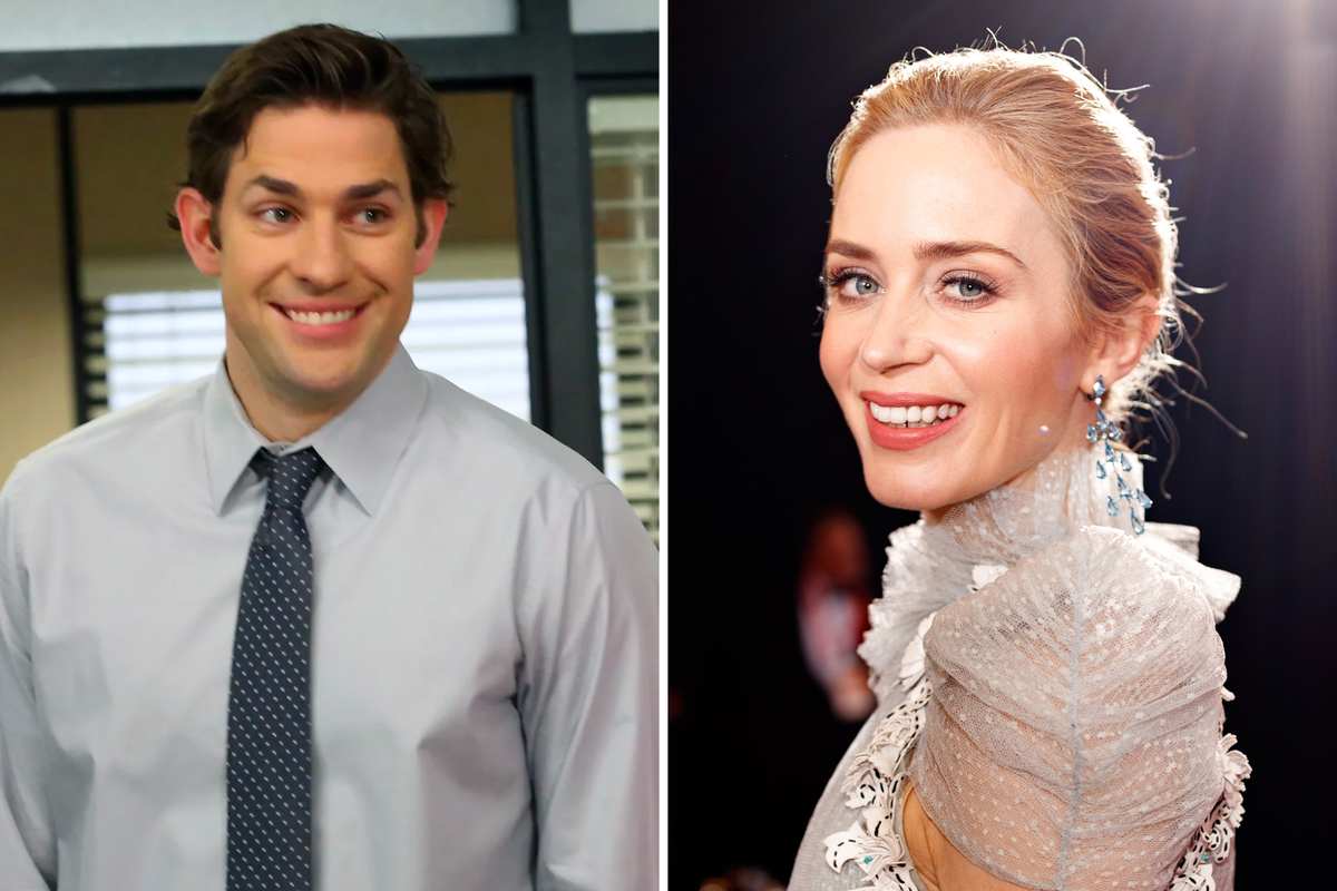 The Office: John Krasinkski says wife Emily Blunt saved Jim and Pam romance  | The Independent