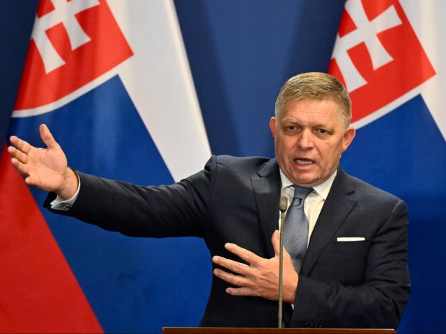 <p>Slovakia’s prime minister Robert Fico has been pushing a crackdown on independent media in the past weeks </p>