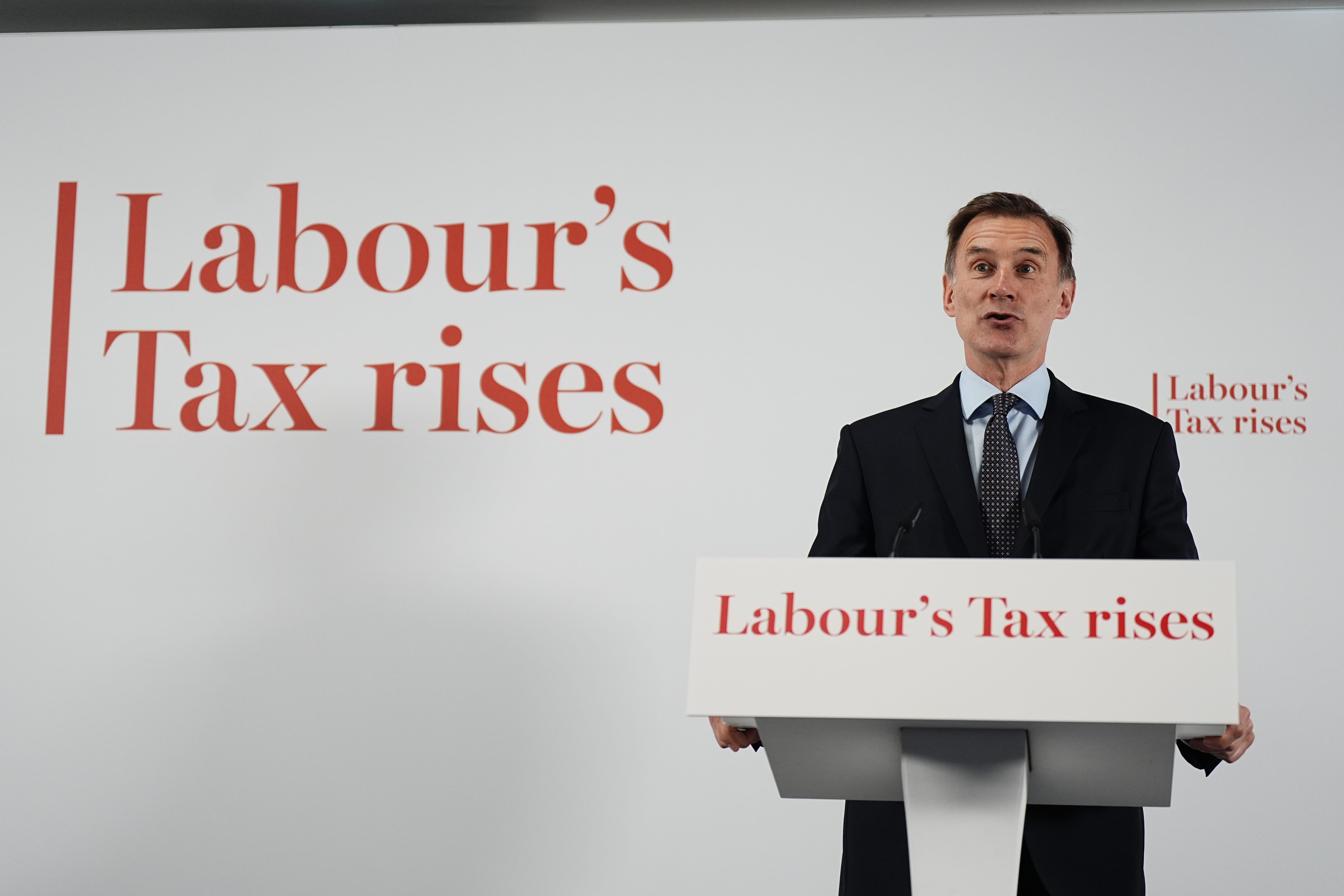 Chancellor Jeremy Hunt blasted Labour’s economic plans (Aaron Chown/PA)