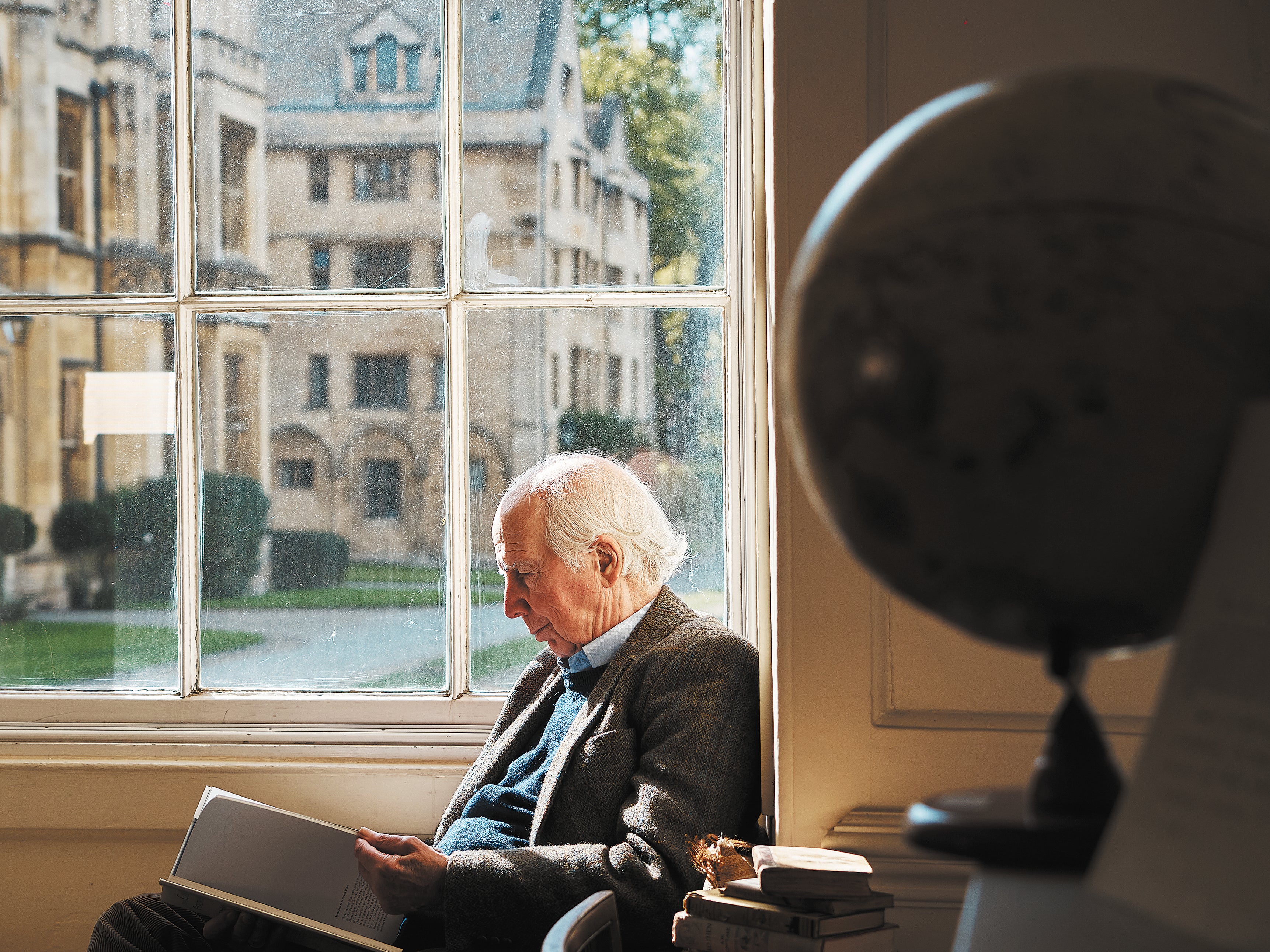 Alan Macfarlane, emeritus professor of anthropological science at the University of Cambridge, in his King’s College office