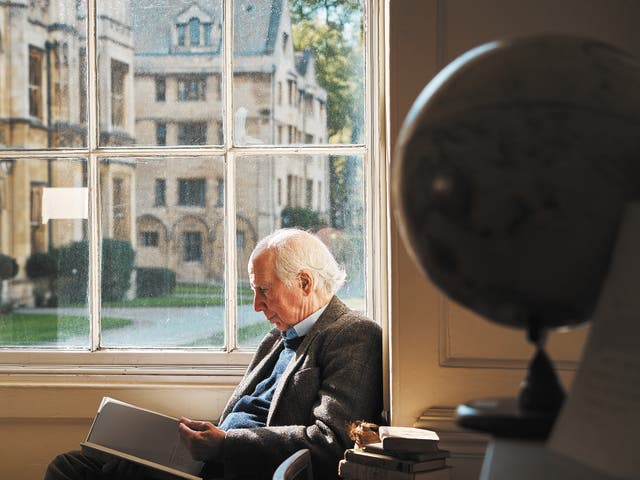 <p>Alan Macfarlane, emeritus professor of anthropological science at the University of Cambridge, in his King’s College office</p>