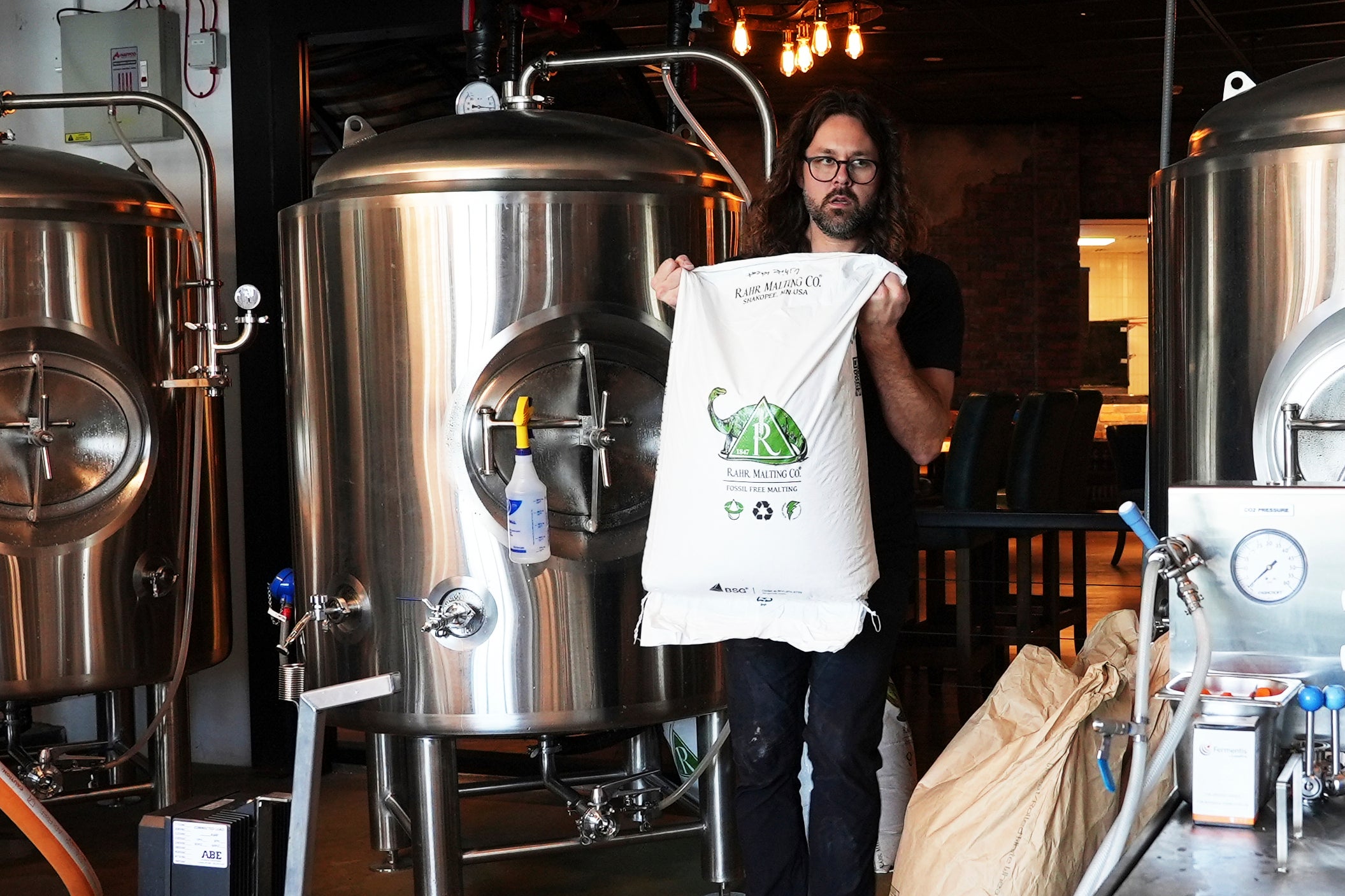 Mitchell Dougherty, the brewmaster at Side Hustle Brews and Spirts