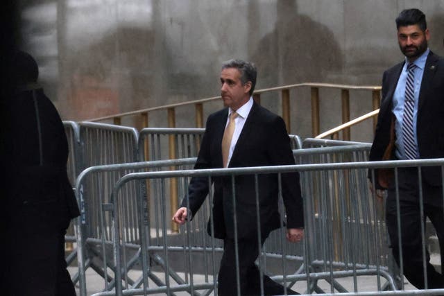 <p>Michael Cohen leaves a criminal courthouse in Manhattan after testifying in Donald Trump’s hush money trial on May 16, 2024 </p>