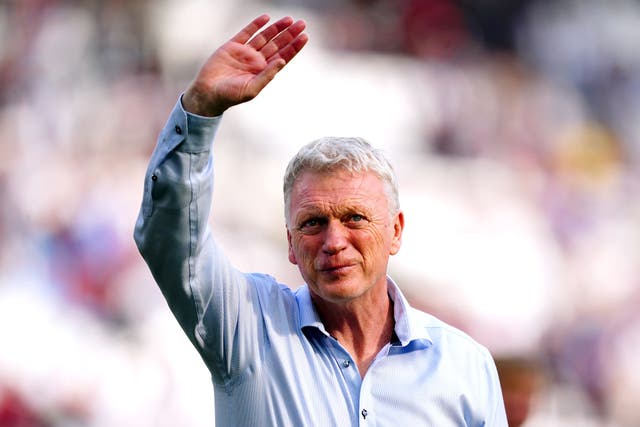 David Moyes is preparing to sign off as West Ham manager (Victoria Jones/PA)