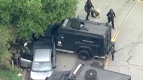 SWAT teams used a K9 to help get the suspect out of his vehicle during a standoff