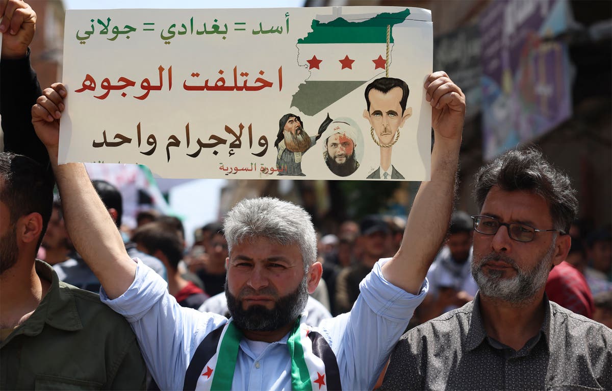 Protests against powerful group persist in Syria's last major rebel stronghold