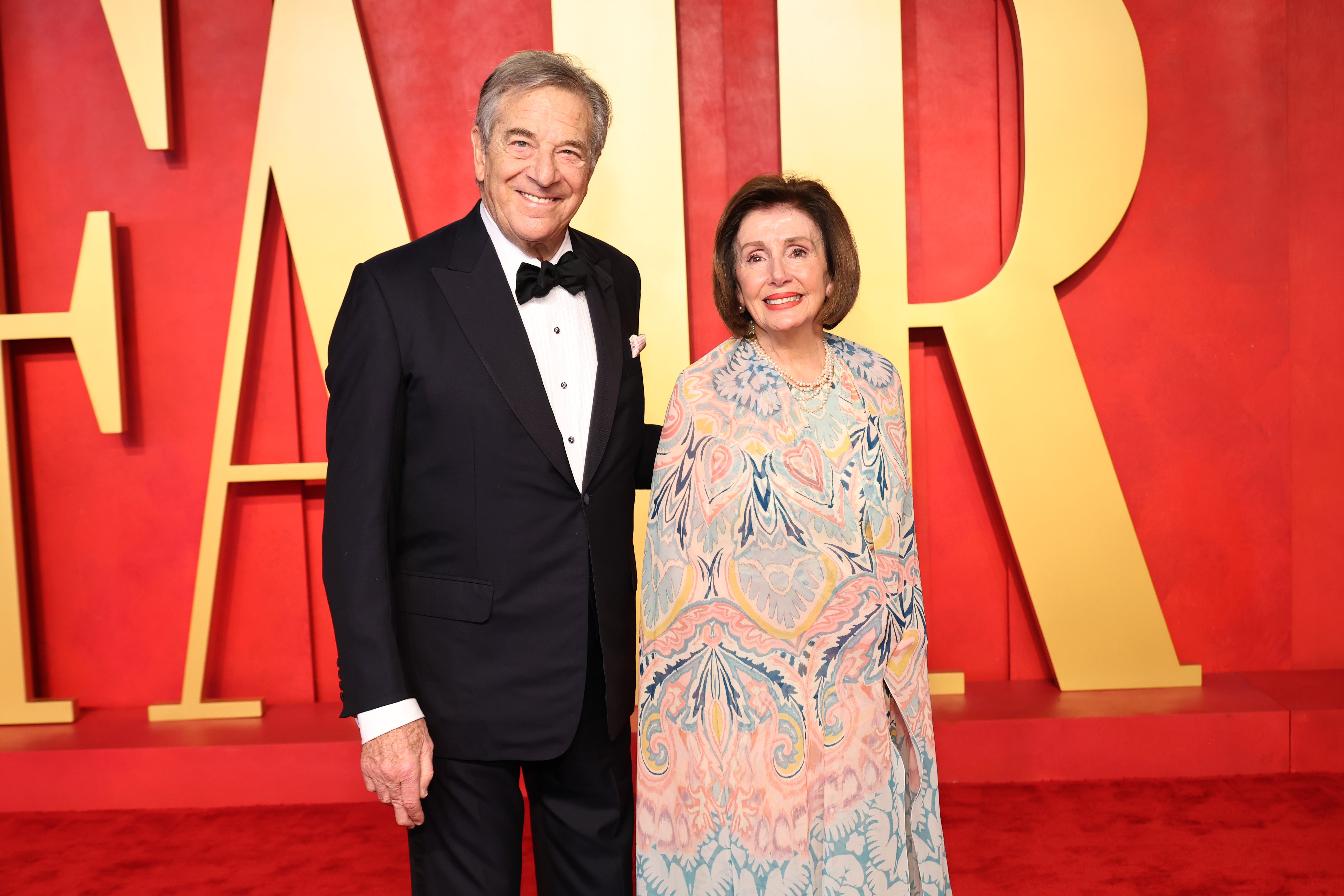 Paul and Nancy Pelosi attend the 2024 Vanity Fair Oscar Party on 10 March 2024 in Beverly Hills, California