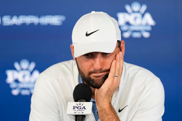 <p>Golf world number one Scottie Scheffler says he stretched in a jail cell on Friday morning, after being arrested just hours before his tee time at the PGA Championship</p>