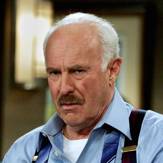 <p>Dabney Coleman on the set of ‘Courting Alex’ in 2006</p>