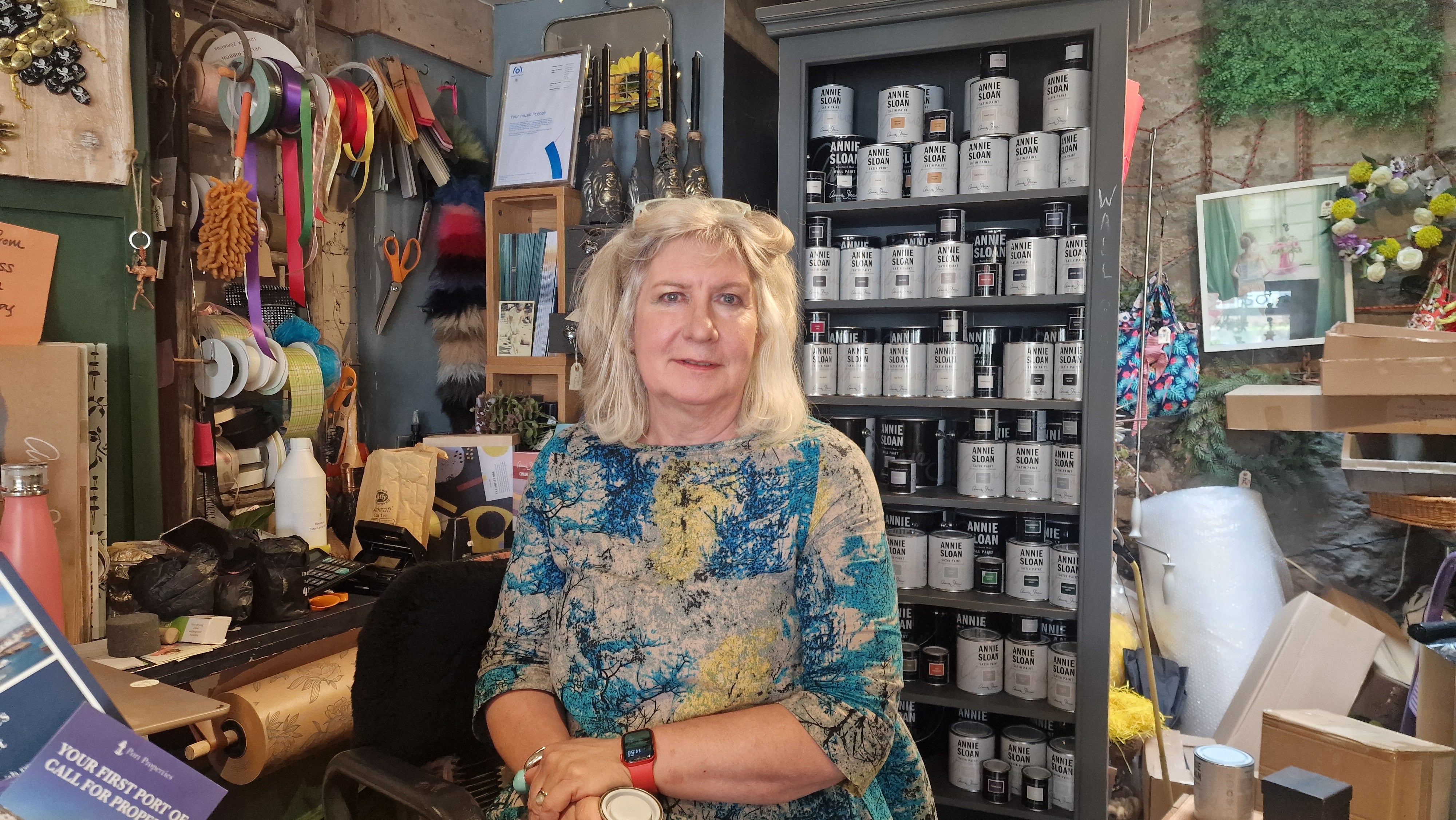 Retailer Sally Dart was scathing about the water company, saying business was 30 to 40 per cent down