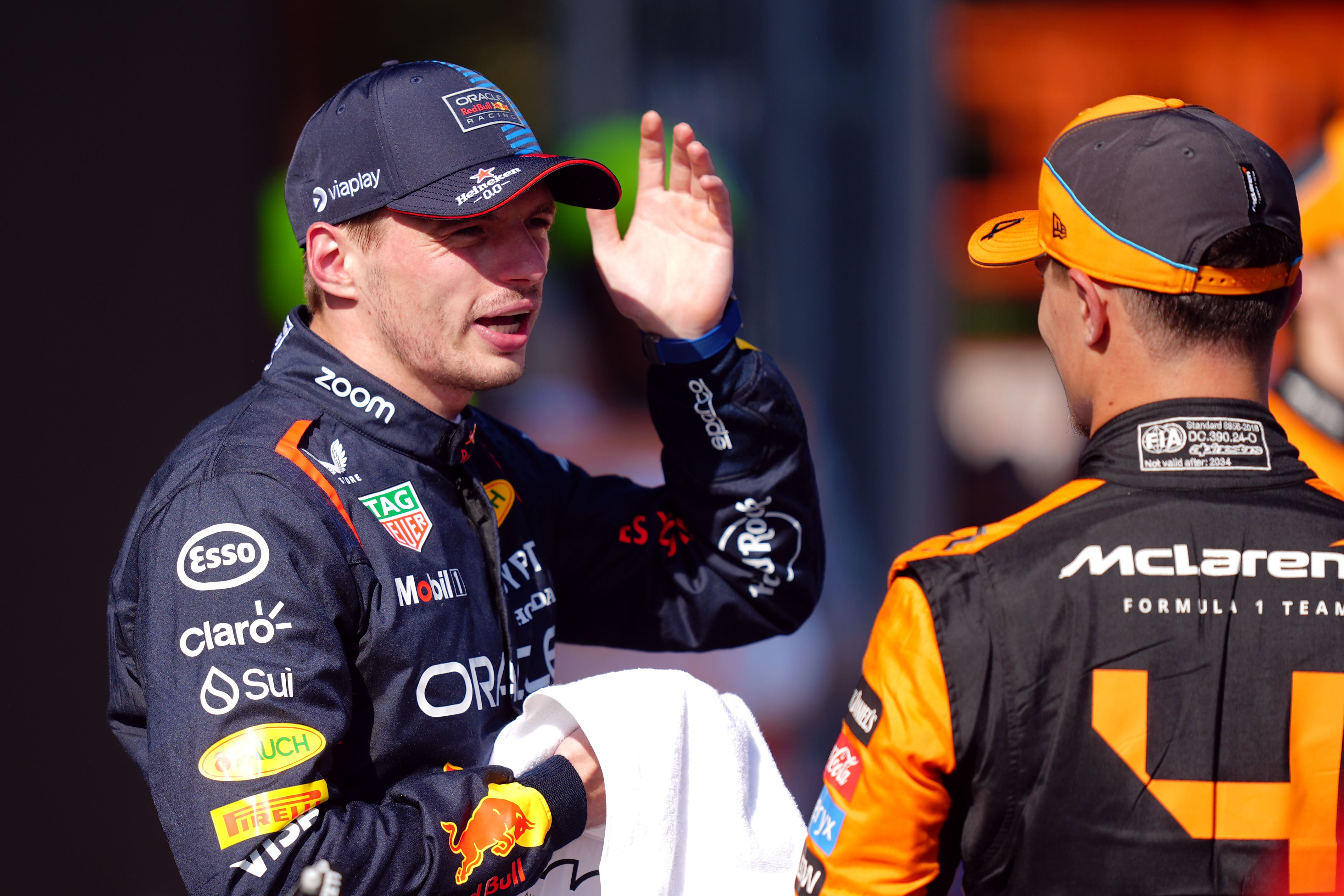 Max Verstappen (left) claimed pole position in Imola (David Davies/PA)