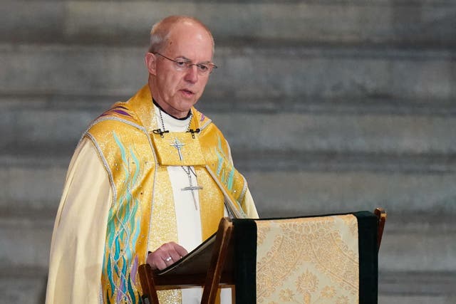 <p>The Archbishop of Canterbury Justin Welby said the two-child benefit cap ‘falls short of our values as a society’ (Andrew Matthews/PA)</p>