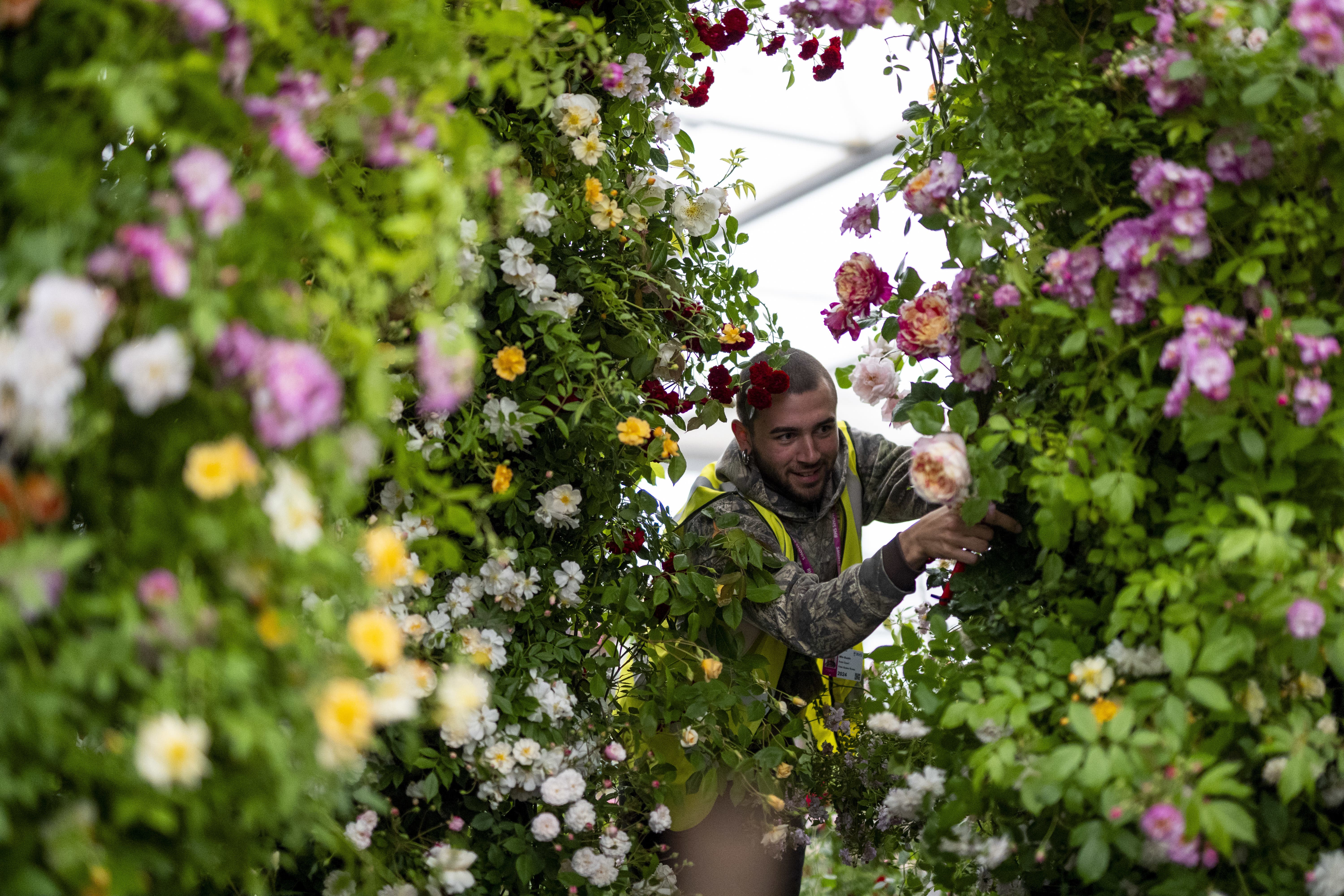 Preparations under way ahead of the Chelsea Flower Show (Jordan Pettitt/PA)