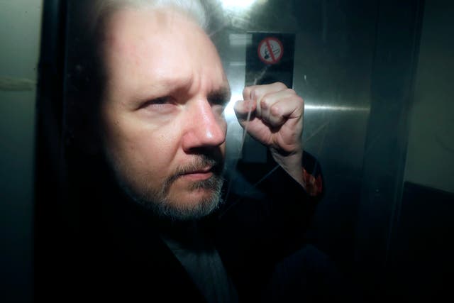 <p>WikiLeaks founder Julian Assange did not attend the court hearing for health reasons  </p>
