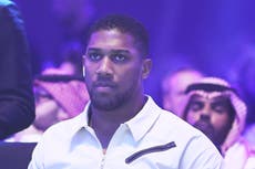 Anthony Joshua reacts to Tyson Fury’s defeat to Oleksandr Usyk