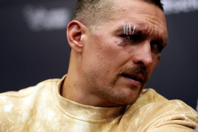 Oleksandr Usyk was left battered but victorious after his split decision victory over Tyson Fury (Nick Potts/PA)