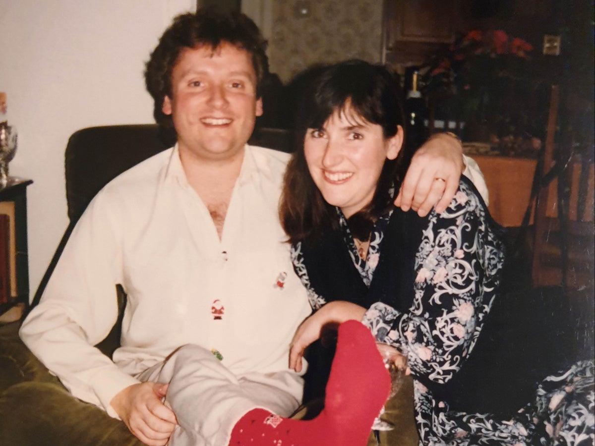Amanda Patton with her brother Simon Cummings, who was infected with HIV through his treatment for haemophilia and died in 1996, aged 38